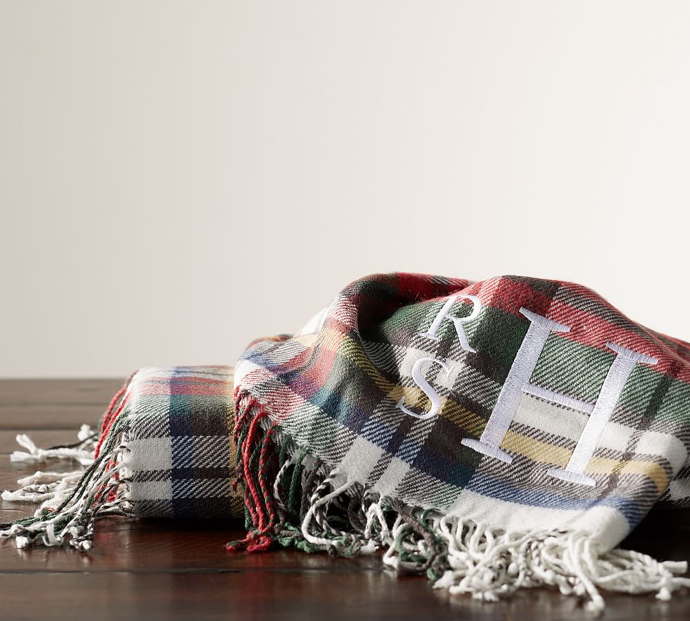 Denver Plaid Throw Blanket Pottery Barn