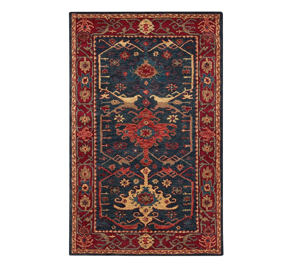 Channing Blue Multi Persian-Style Hand-Tufted Wool Rug, 8' x 10'
