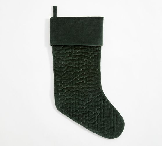 Channel Quilted Velvet Stockings (Personalized: Sarah)