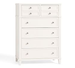 Clara 6-Drawer Tall Dresser, Sky White