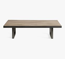 Thorndale 60" Reclaimed Wood Rectangular Coffee Table, Smoked Barnwood