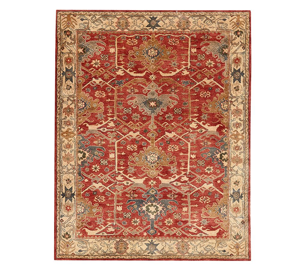 Channing Red Multi Persian-Style Hand-Tufted Wool Rug, 9' x 12'
