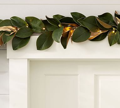 Long selling Pottery Barn Magnolia Leaf Garland