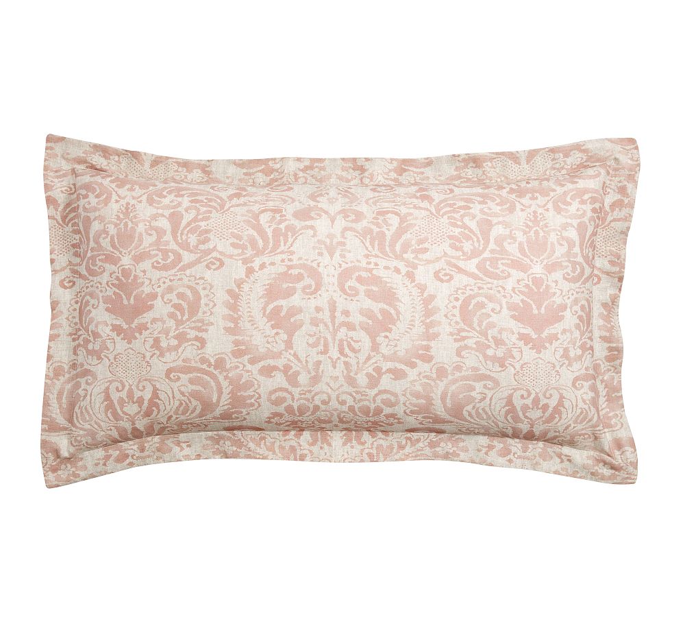 Stella Damask Printed King Sham (Rosewood)