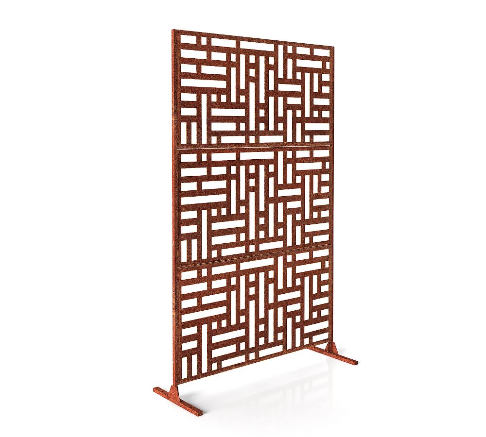 Corten Steel Urban Oasis 45"x76" Weathered Privacy Screen