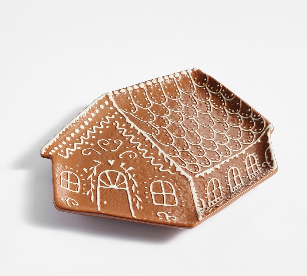 Gingerbread House Stoneware Serving Platter