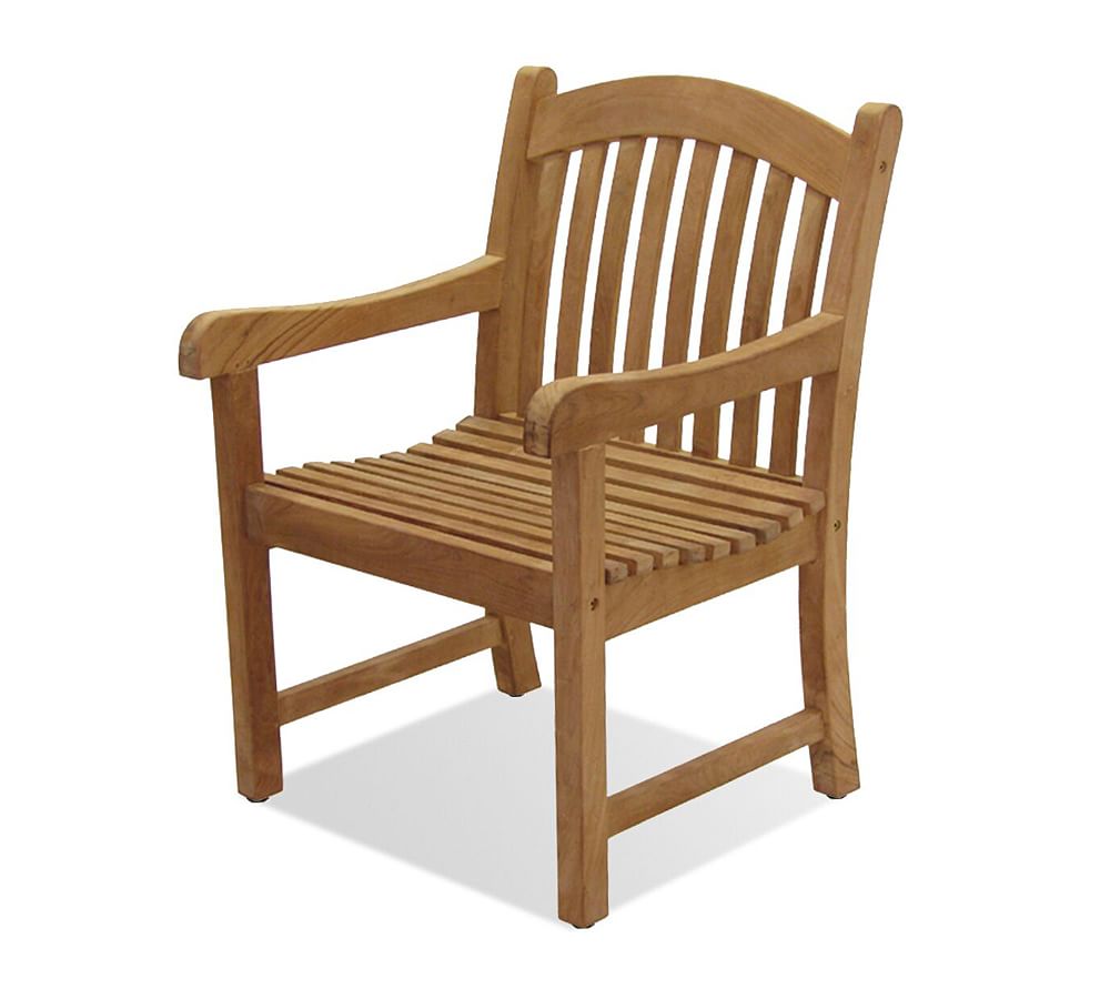 Natural Teak Outdoor Dining Armchair with Cushions