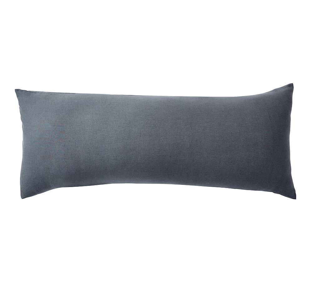 Pottery Barn Linen Oversized Lumbar Sham-Steel Blue