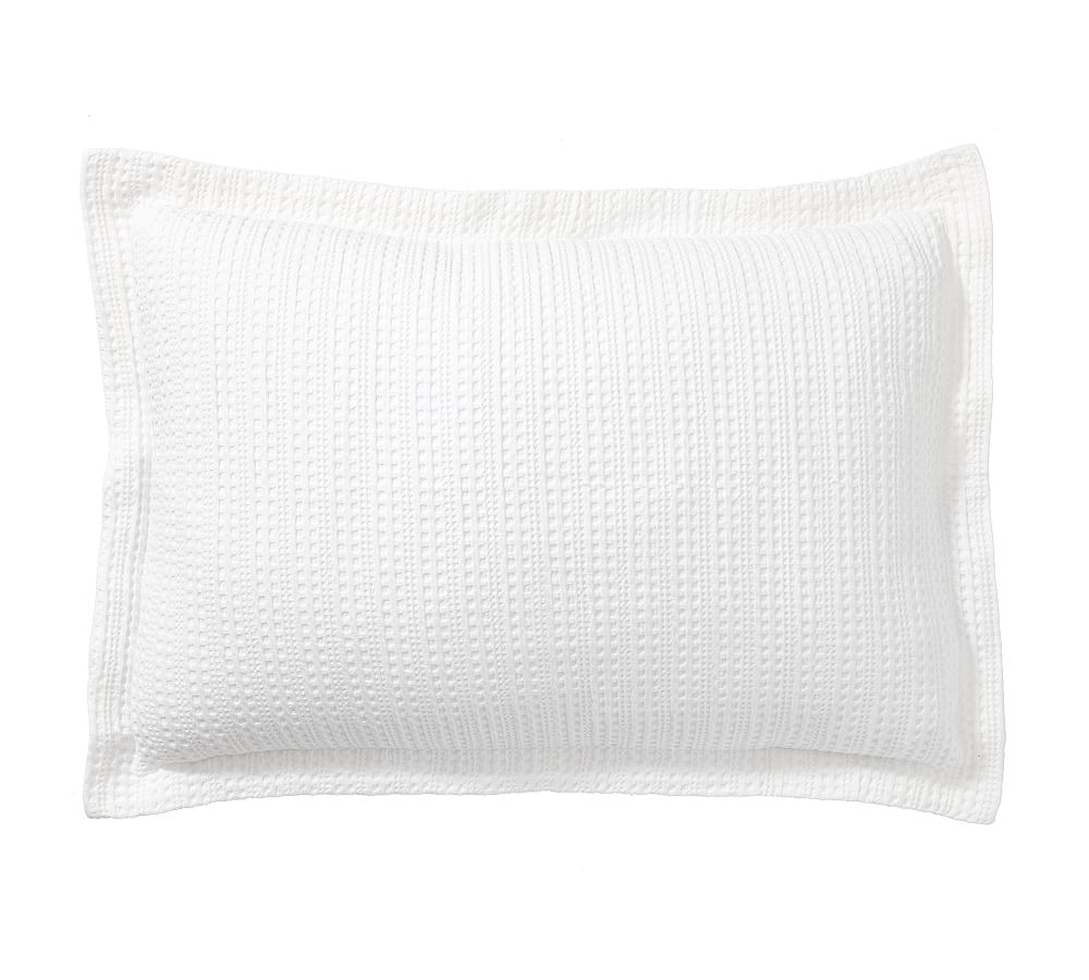Honeycomb Cotton Sham - Standard Size - Color White