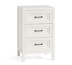 Sussex 20&quot; 3-Drawer Nightstand, Bright White