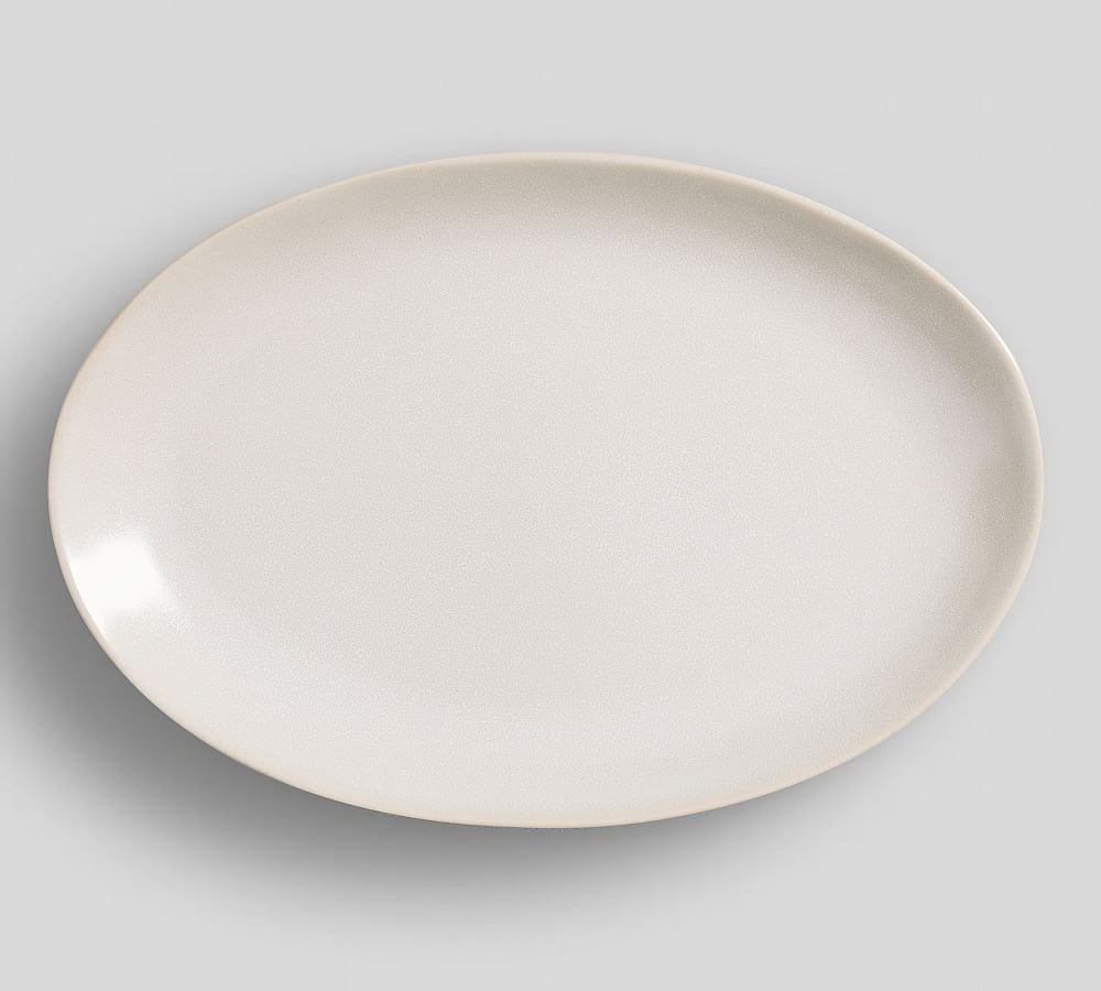 Mason Stoneware Oval Serving Platter in Ivory