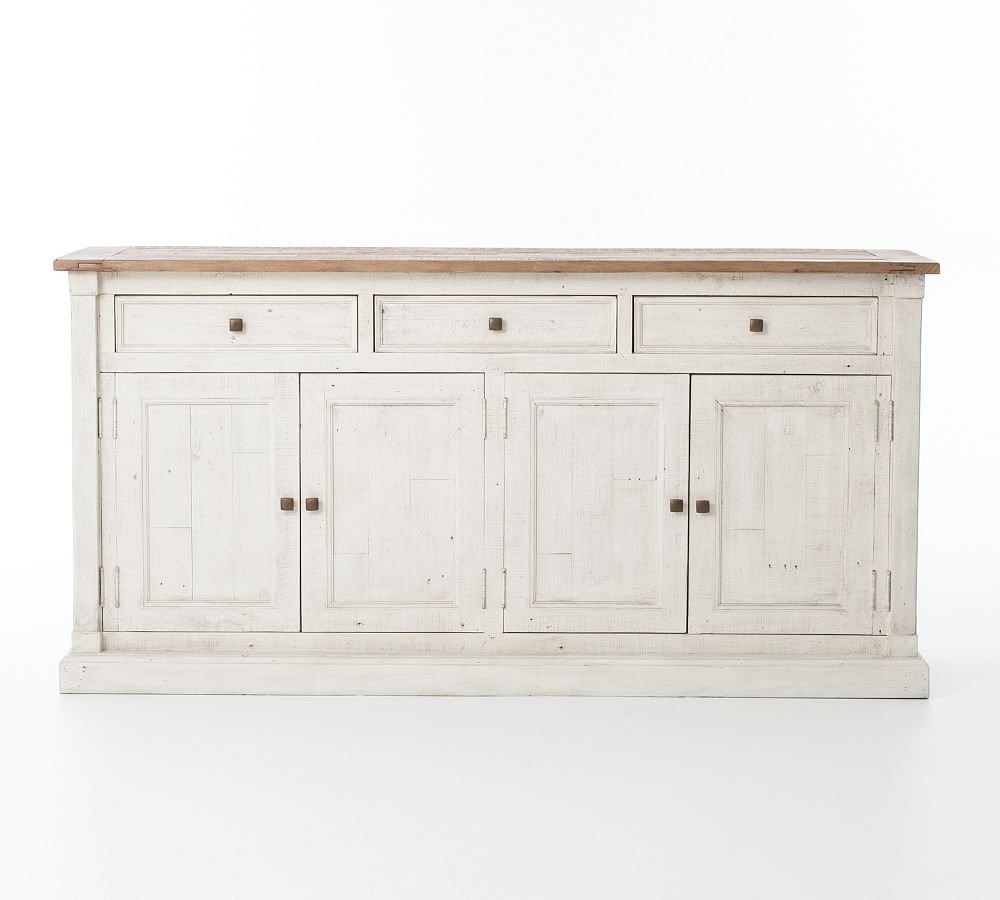Cintra Modern Farmhouse 70.75'' Brown and White Sideboard