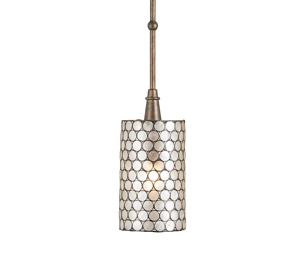 Cupertino Silver Capiz Shell 1-Light Pendant