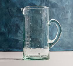 Moroccan Handcrafted Recycled Glass Pitcher