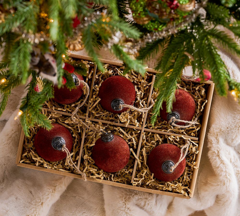 Small Felt Ornament Box Set of 6