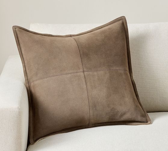 Pieced Suede Pillow