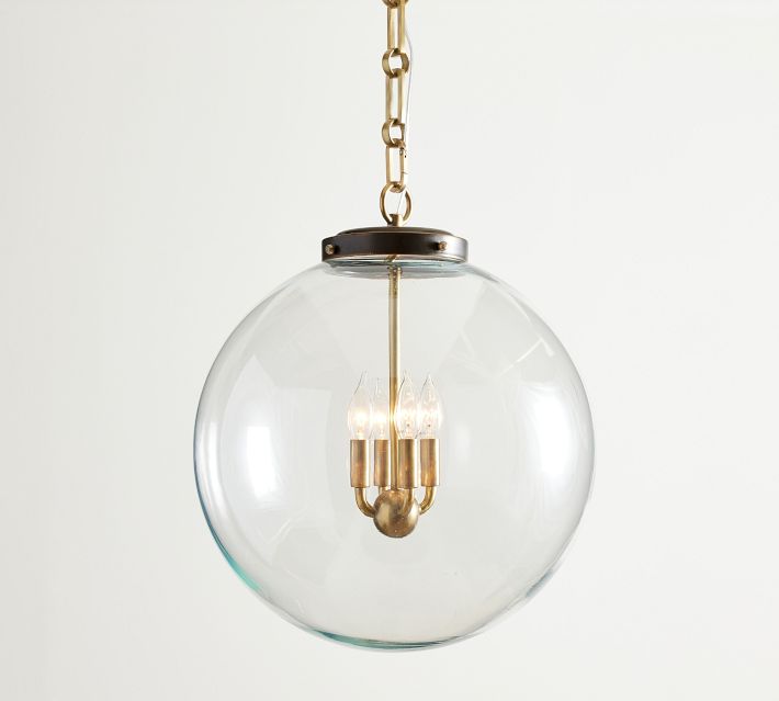 Pottery Barn popular Evans Glass Globe Pendant