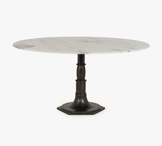 Christie Round Marble Pedestal Dining Table | Pottery Barn