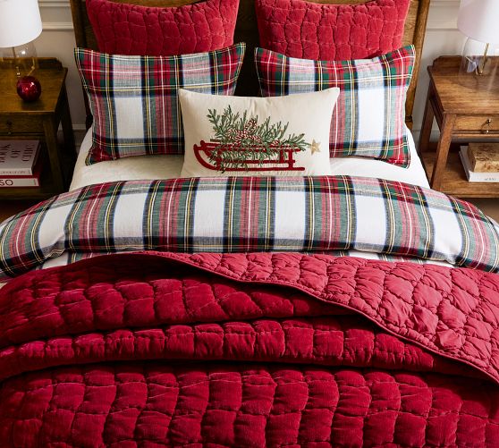 Stewart Plaid Cotton Duvet Cover