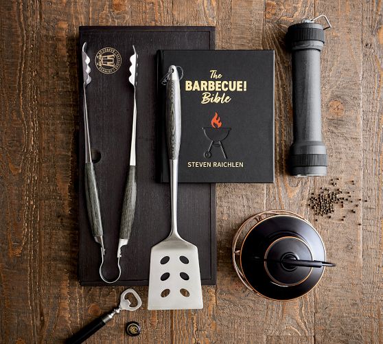 The BBQ Bible By Steven Raichlen Leather-Bound Book | Pottery Barn