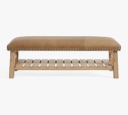 Caden Leather Bench