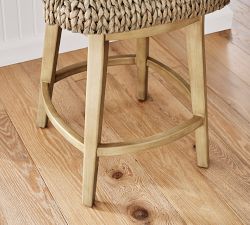 Seagrass Bucket Swivel Counter Stool