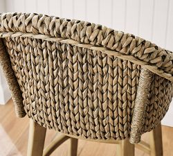 Seagrass Bucket Swivel Counter Stool