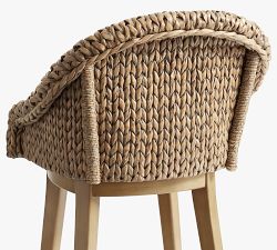 Seagrass Bucket Swivel Counter Stool