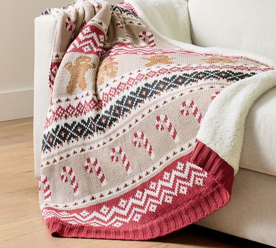 Spice Fair Isle Knit Jacquard Throw