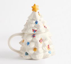 Christmas in the Country Lidded Tree Stoneware Mug