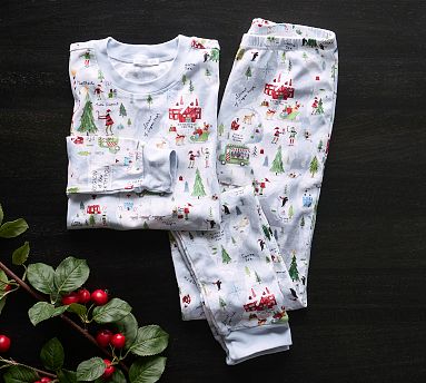 North Pole Organic Cotton Kids Pajamas Pottery Barn