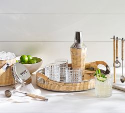 Harbour Woven Barware Collection | Pottery Barn