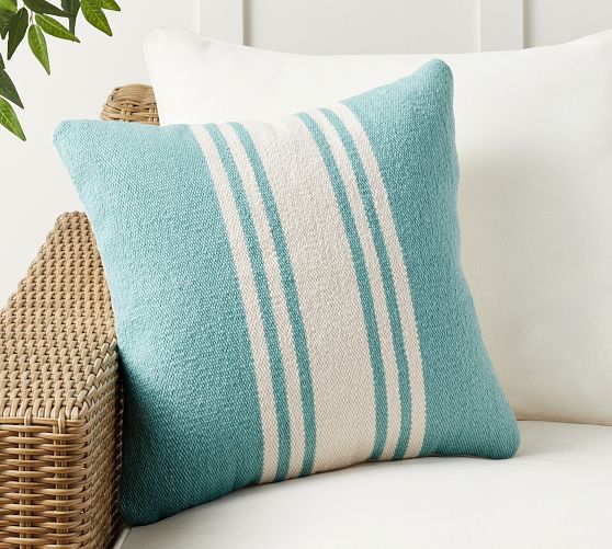 Modern Farmhouse Striped Outdoor Pillow Pottery Barn