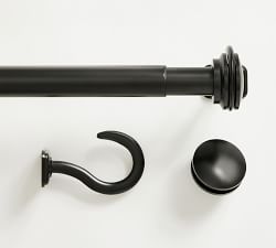 Outdoor Curtain Rod &amp; End Cap Finials