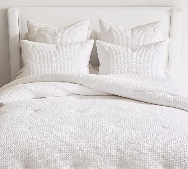 White cheapest Cotton King Size Pottery Barn Comforter