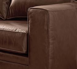 Pearce Square Arm Leather Sofa (64&quot;&ndash;91&quot;)