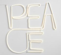 Light Up Peace Sentiment Wall Art