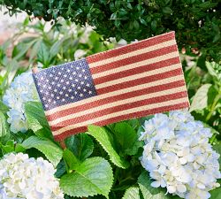 Liberty Burlap Flag - Set of 4