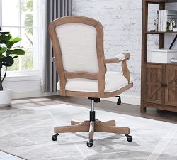 Izzy Upholstered Swivel Desk Chair