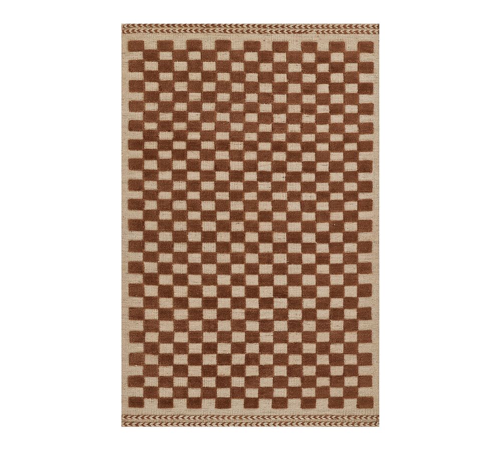 Oletta Brown Handwoven Wool 8' x 10' Rectangular Rug