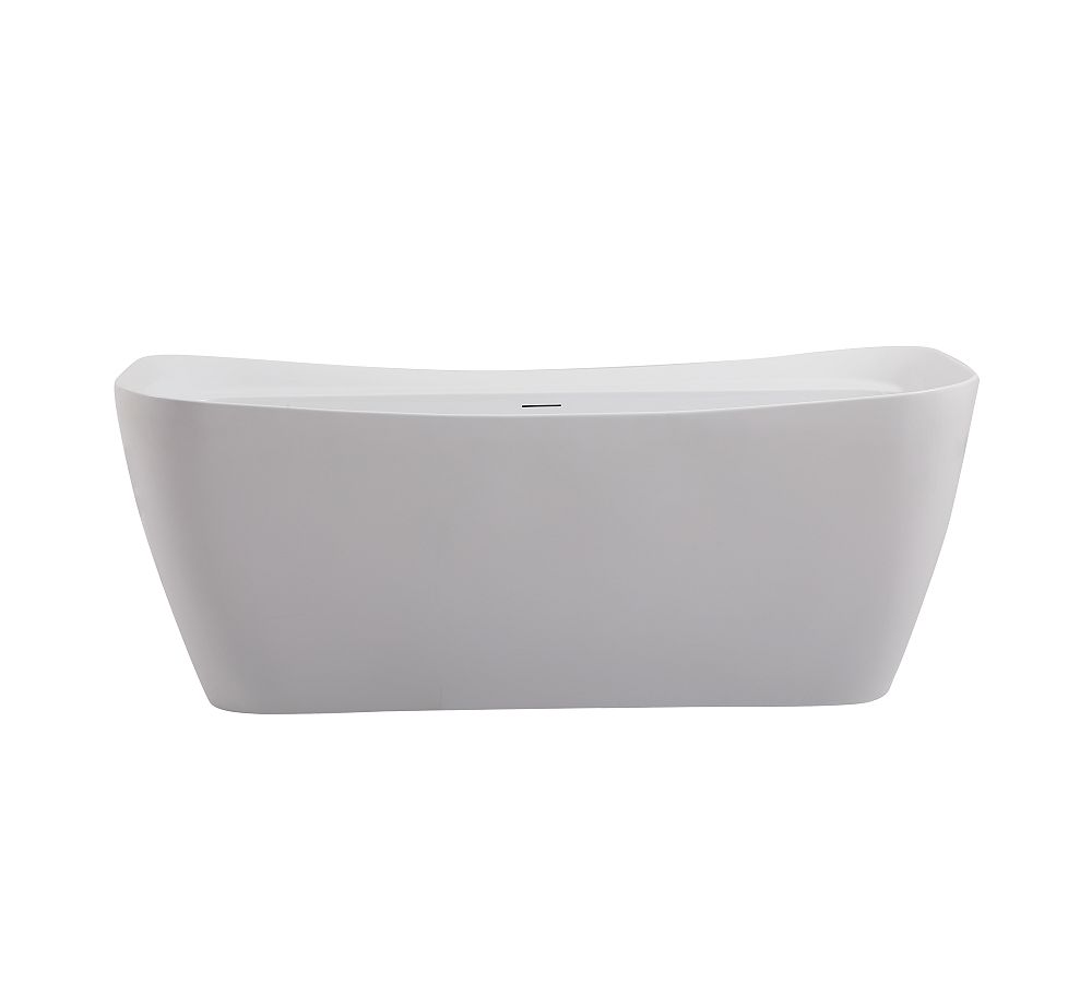 Josie 67" Glossy White Acrylic Freestanding Bathtub