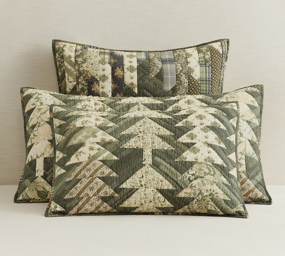 Winter Spruce Quilted Sham Pottery Barn