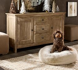 Pottery barn faux fur dog bed hotsell