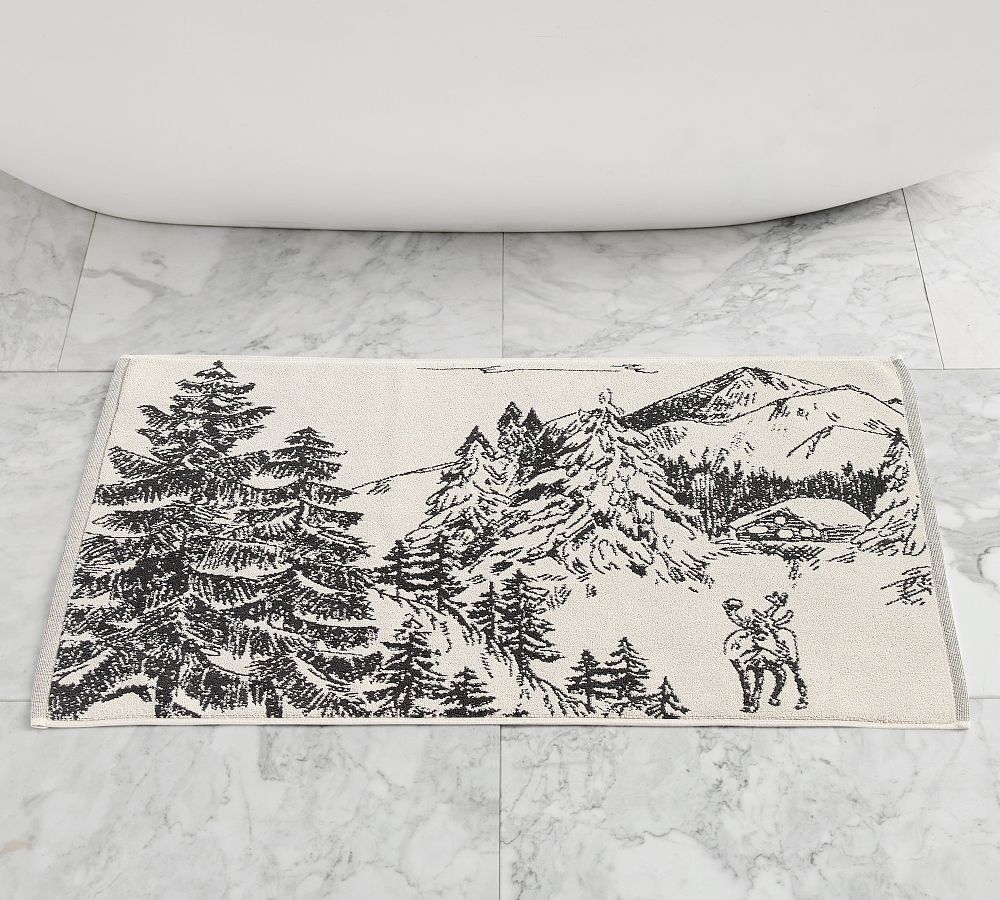 Rustic Forest Bath Mat Pottery Barn