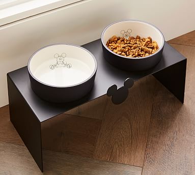 Mickey Mouse Pet Bowl with Stand Pottery Barn