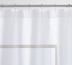 Grand Embroidered Organic Shower Curtain