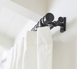 Standard Double Curtain Rod &amp; Wall Bracket