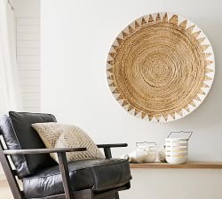 Sunny Handwoven Basket Wall Art