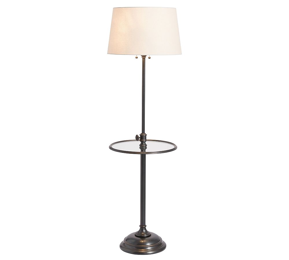 Chelsea Metal Floor Lamp With Tray (57&quot;-73&quot;)