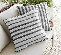 Leandra Striped Reversible Outdoor Pillow